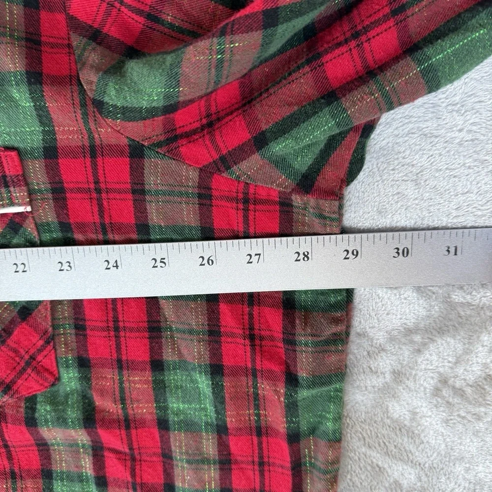 Disney Parks Women's Flannel Plaid Mickey Sleep Shirt Nightgown Nightshirt 2X - Picture 7 of 9